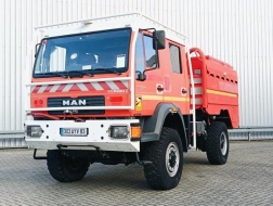 MAN 4x4 hasič 4m3 + 200 ltr CAMPER